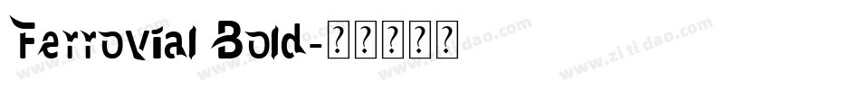 Ferrovial Bold字体转换
